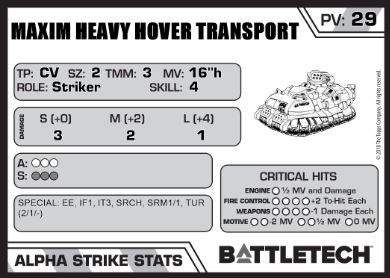 Maxim Hover Infanterie Transport
