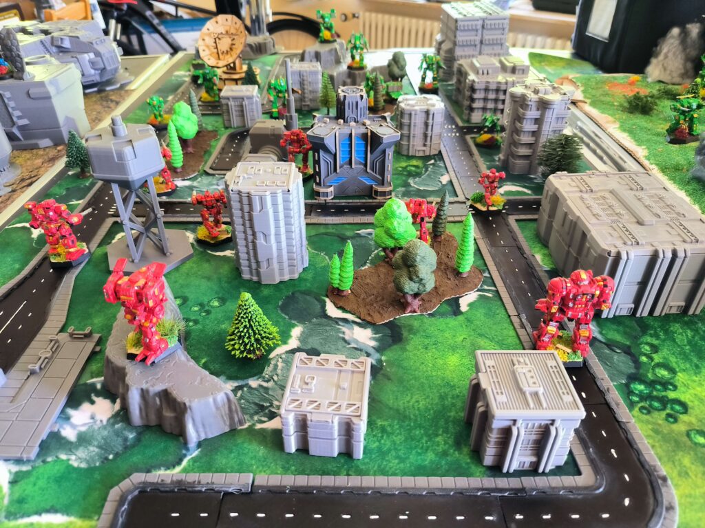 Beispiel Gelände BattleTech Alpha Strike.