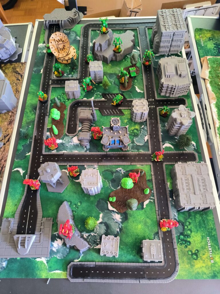 Beispiel Gelände BattleTech Alpha Strike.