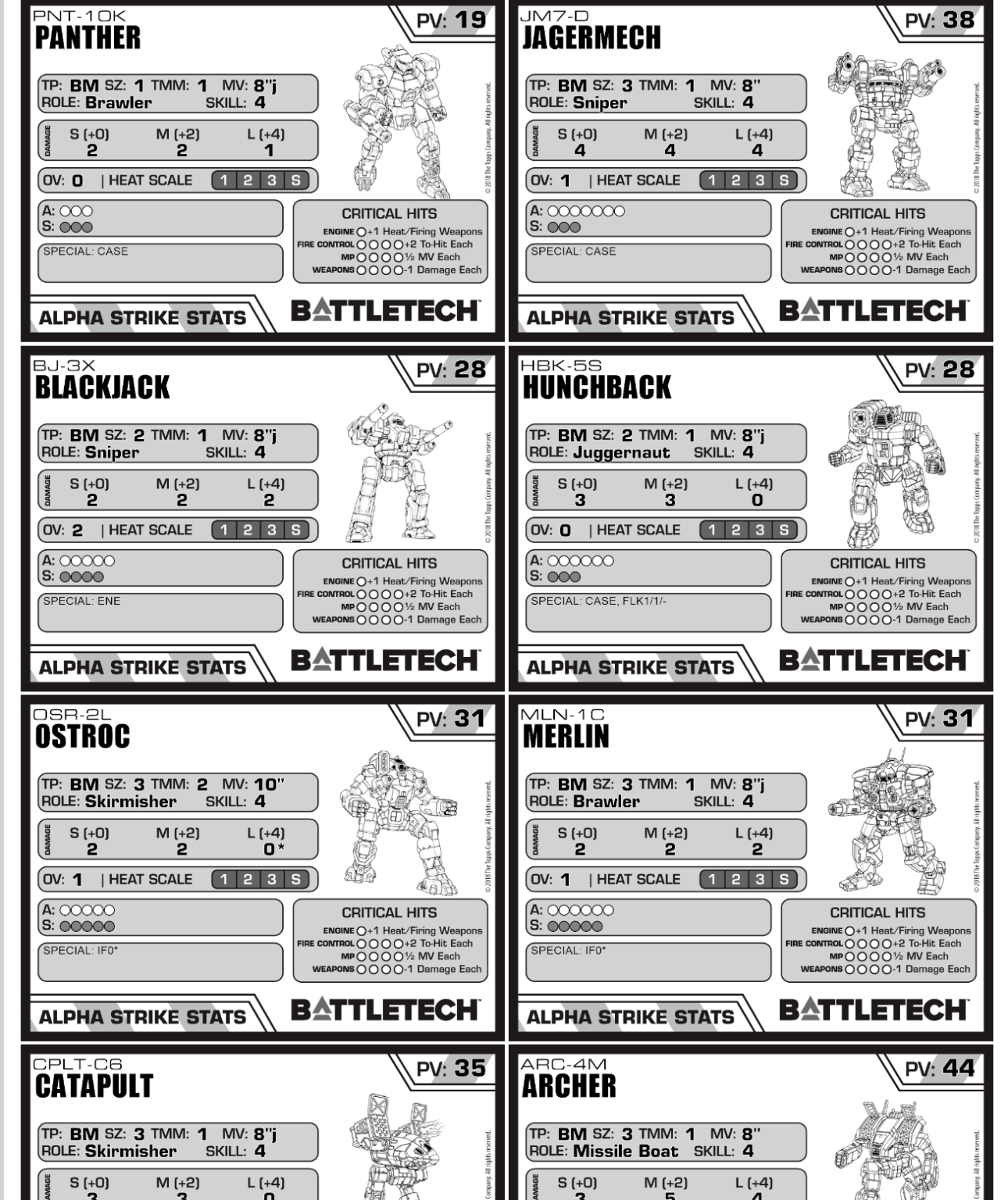MasterUnitList - MechStrategen: BattleTech Alpha Strike & Halo ...
