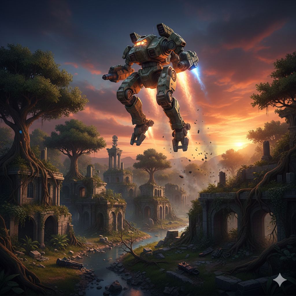 Sprung eines BattleMechs