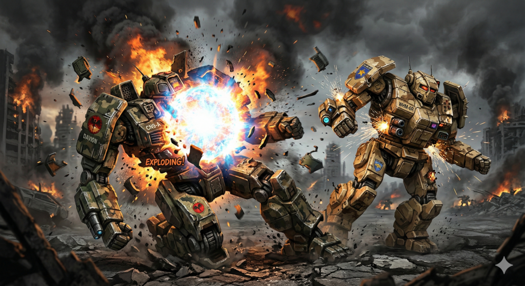 Explosionen von Einheiten